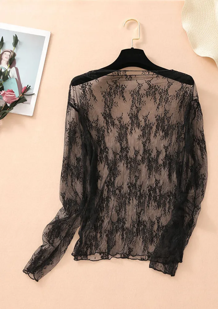 LACE ME PLEASE BLACK TOP