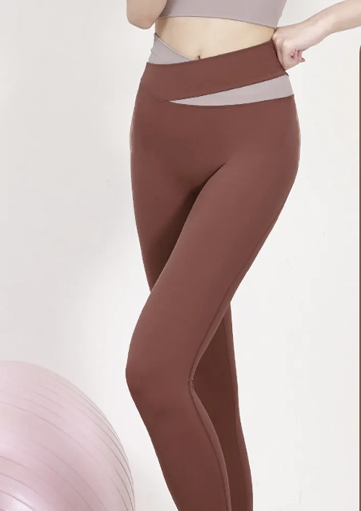 STRIKINGLY FREE BROWN LEGGINGS