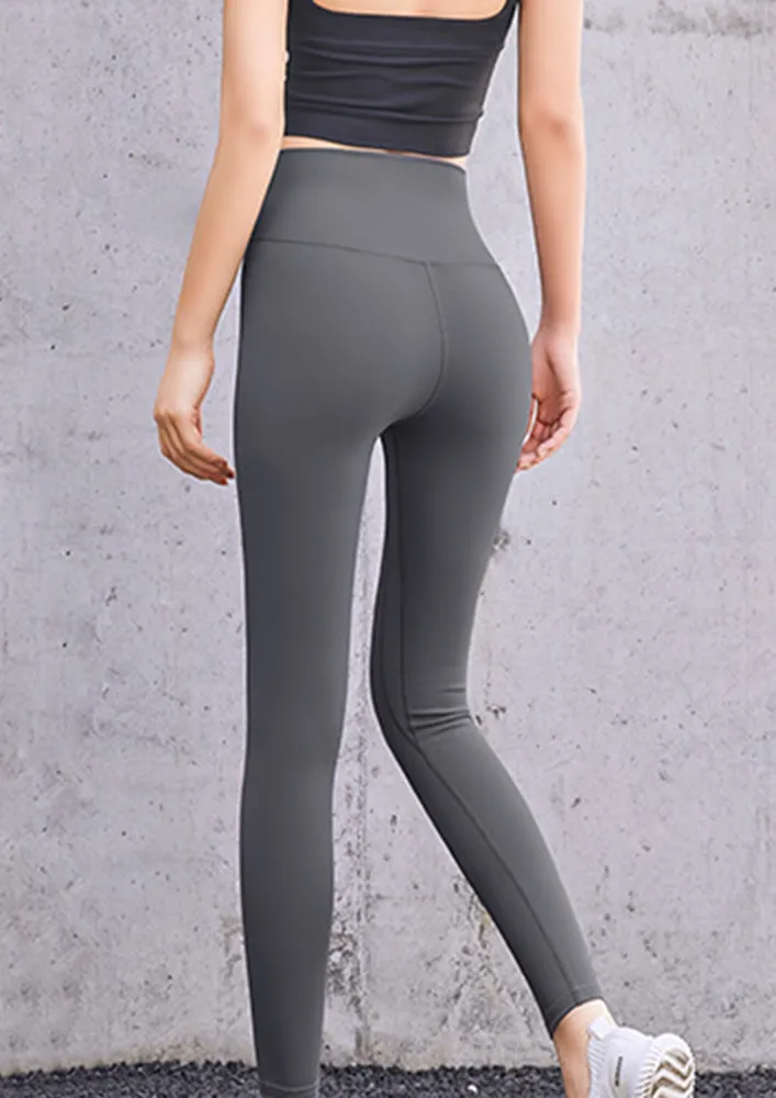 ULTRA HIGH WAIST GREY YOGA PANTS