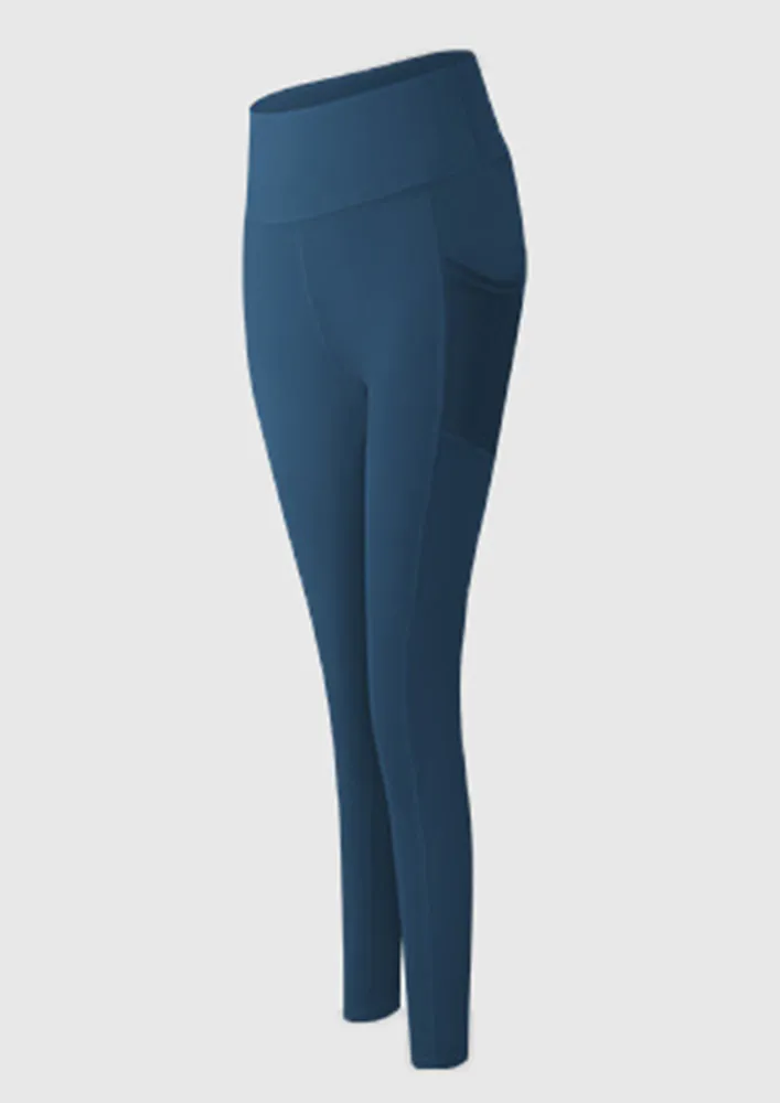 SO CONVENIENT BLUE YOGA PANTS