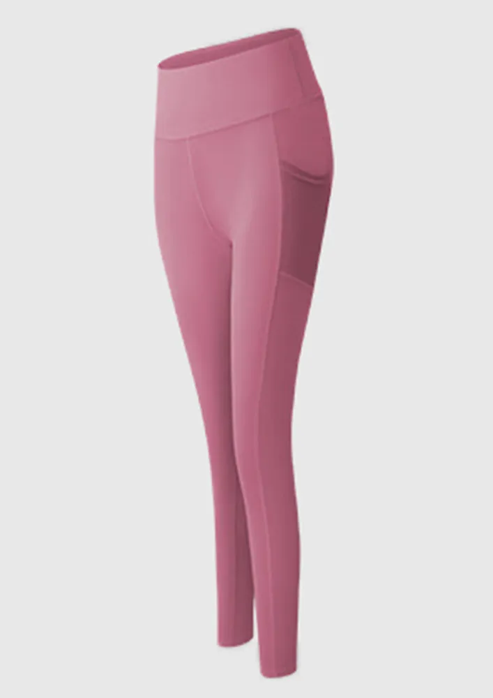 SO CONVENIENT PINK YOGA PANTS