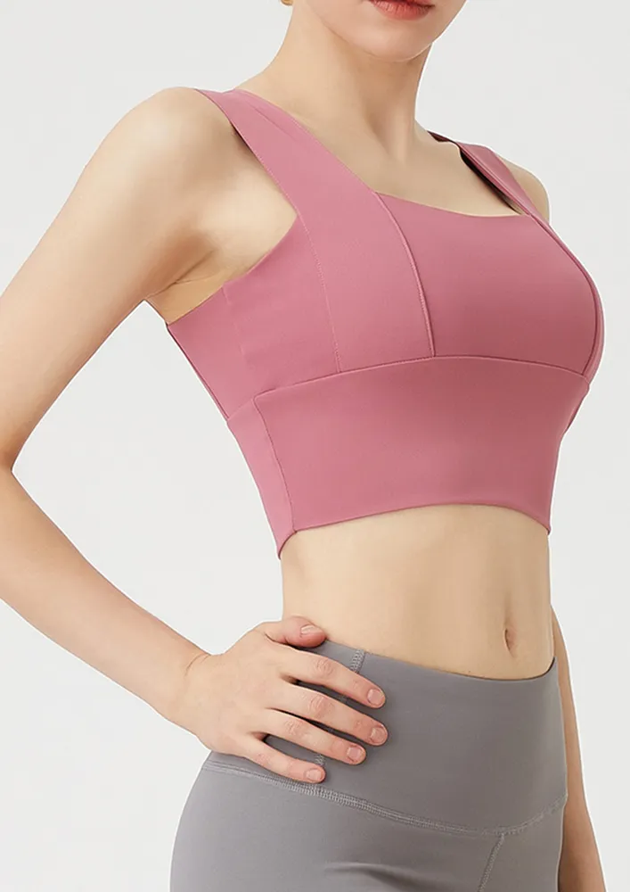 HIGH STYLE PINK SPORTS BRA