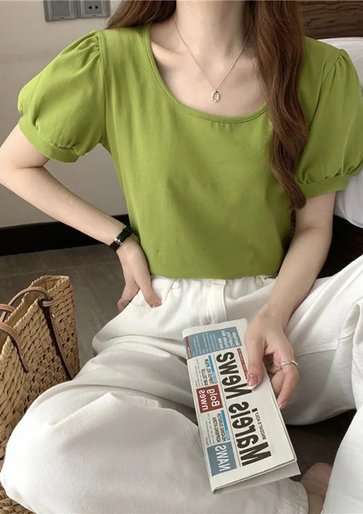 YOU KNOW STYLE GREEN TOP