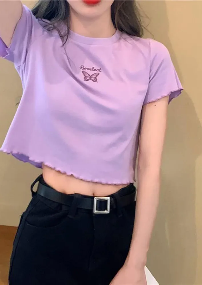 SPOILED PURPLE CROP TOP