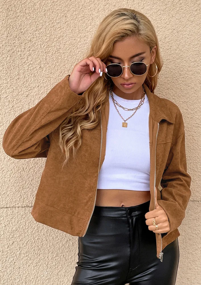 KEEPING IT WARM BROWN JACKET