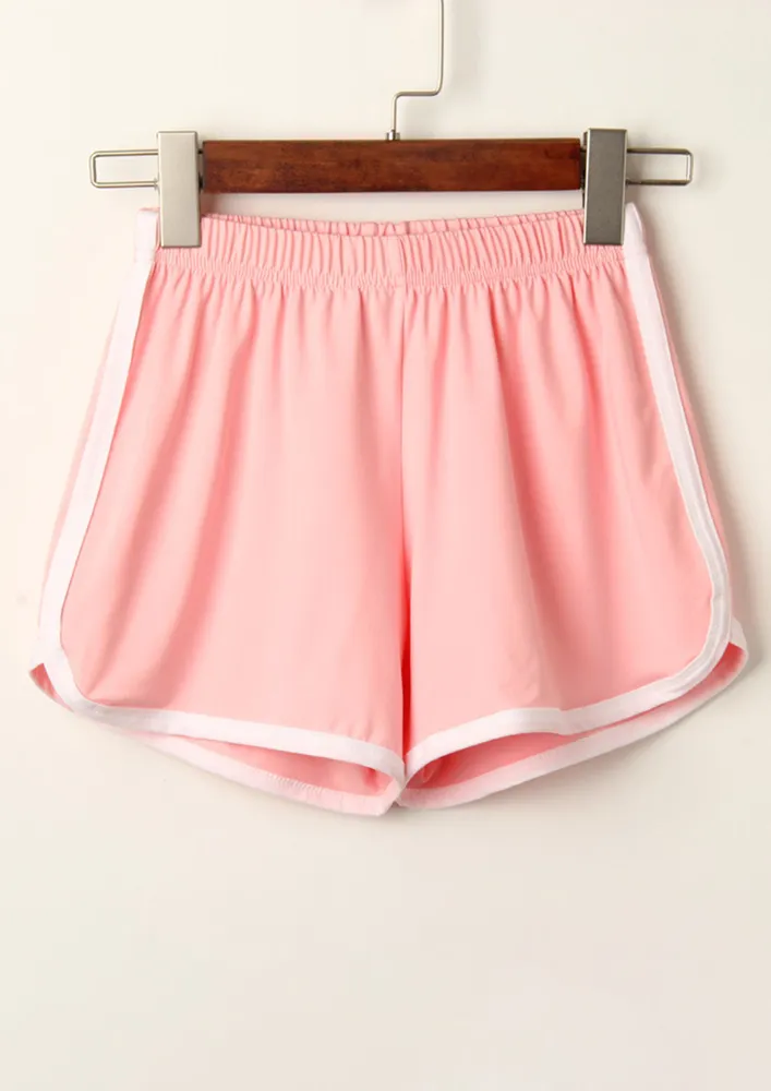 STAYING HOME PINK CASUAL SHORTS