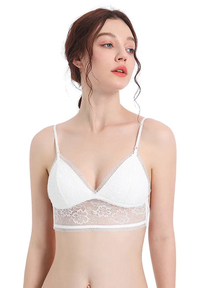 Backless White Lace Convertible Bralette