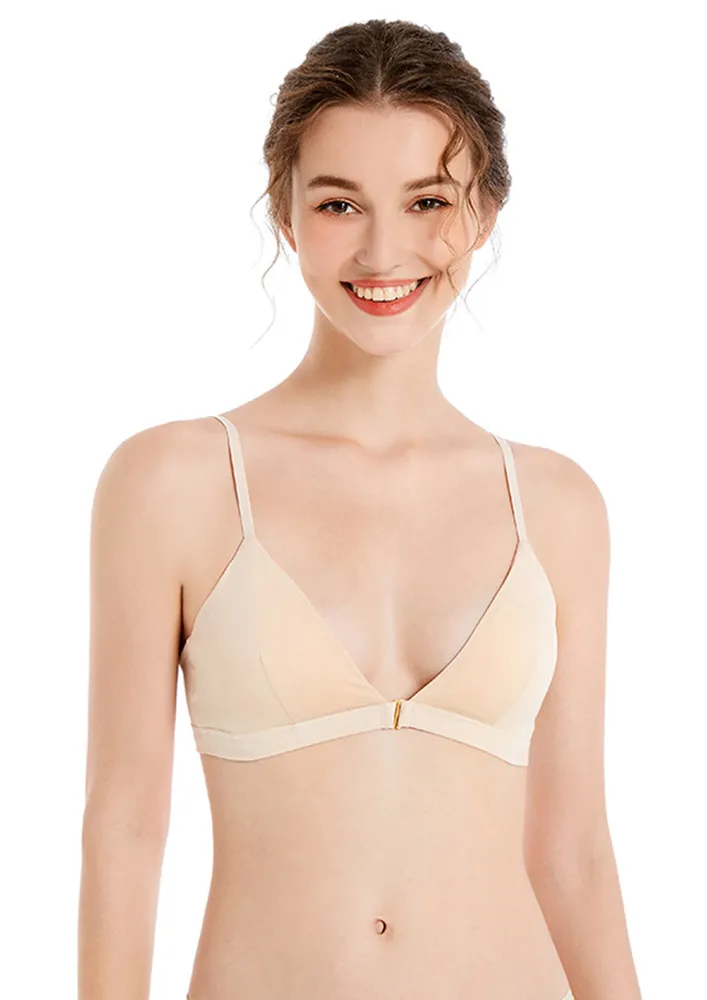 Strappy Removable Cup Front-open Bra