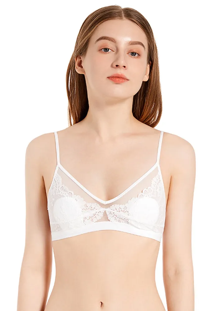 Slightly Padded Embroidered Bralette