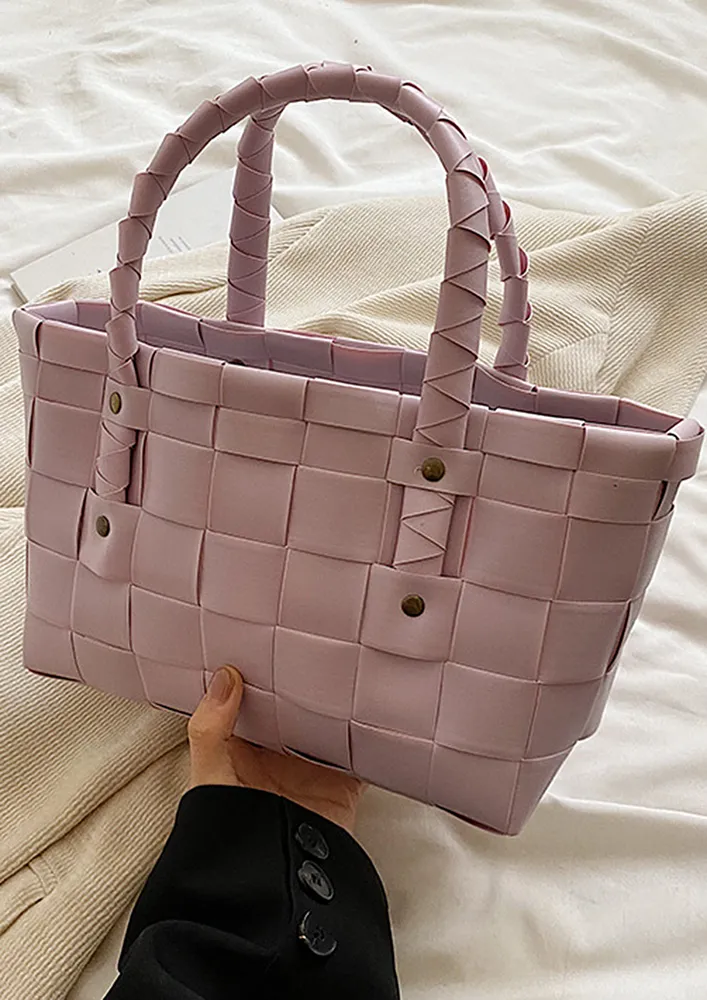 PURPLE OPEN-TOP HANDBAG