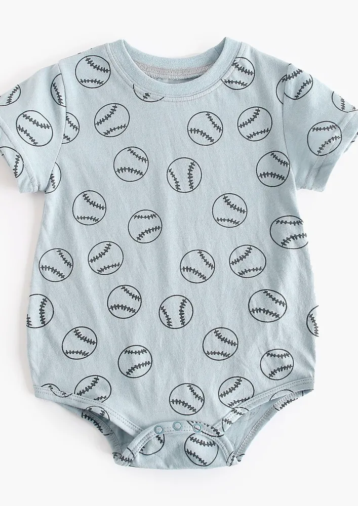 Boys Novelty Pattern Crew Neck Onesie