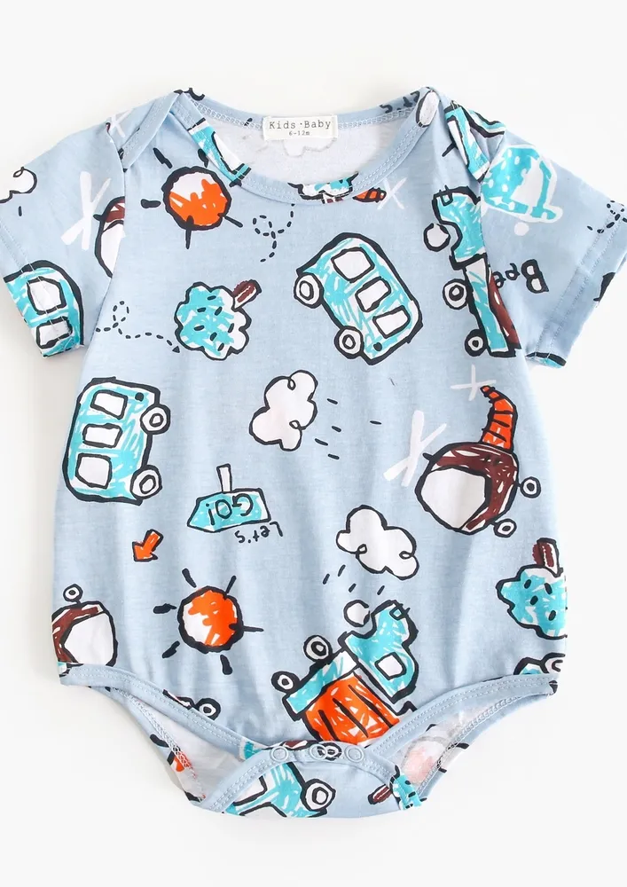 Boys Doodle Print Onesie