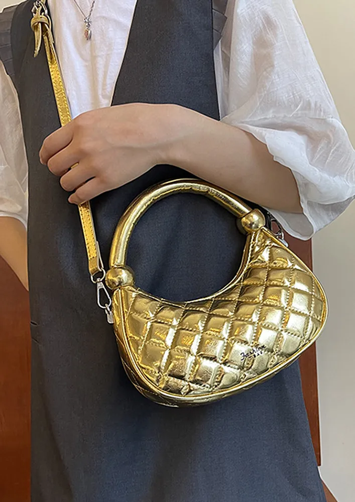 QUILTED SINGLE HANDLE HANDBAG