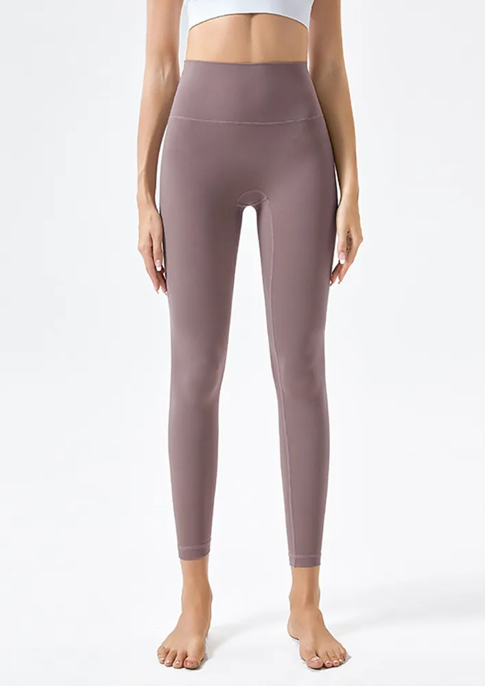 Purple High-waisted Athleisure Tights