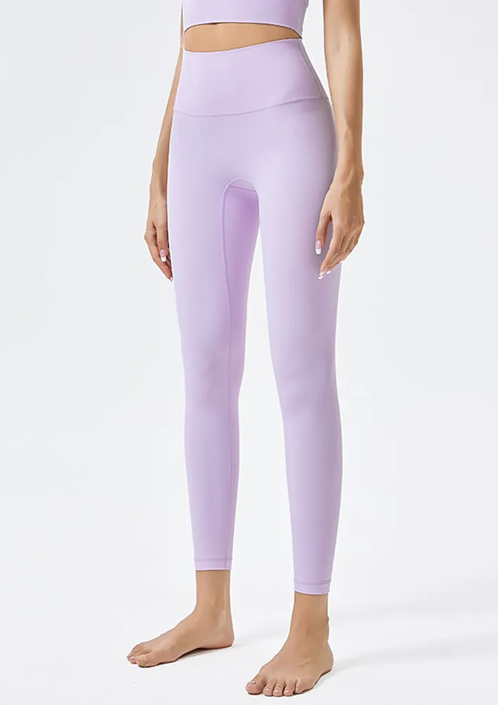 Light Purple High-waisted Athleisure Tights