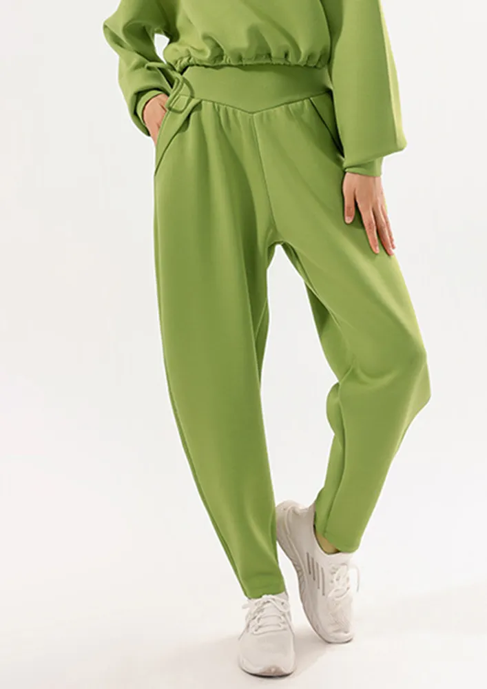 Green High-rise Activewear Joggers