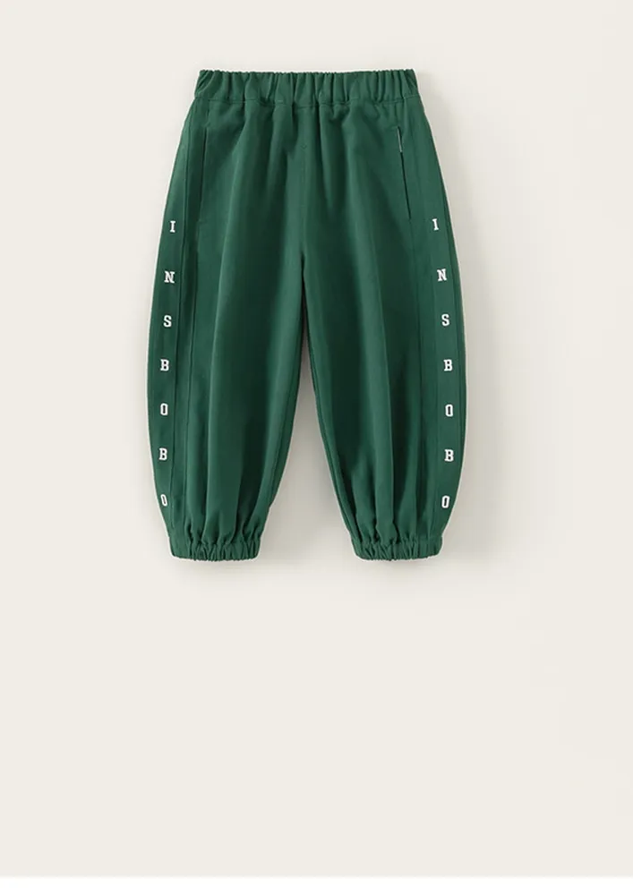 Boys High Alphabetical Green Joggers