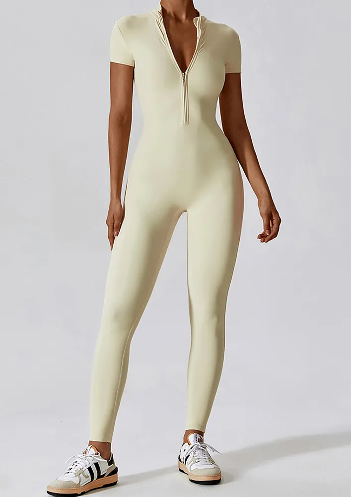 MOCK NECK SPORTSWEAR JUMPSUIT