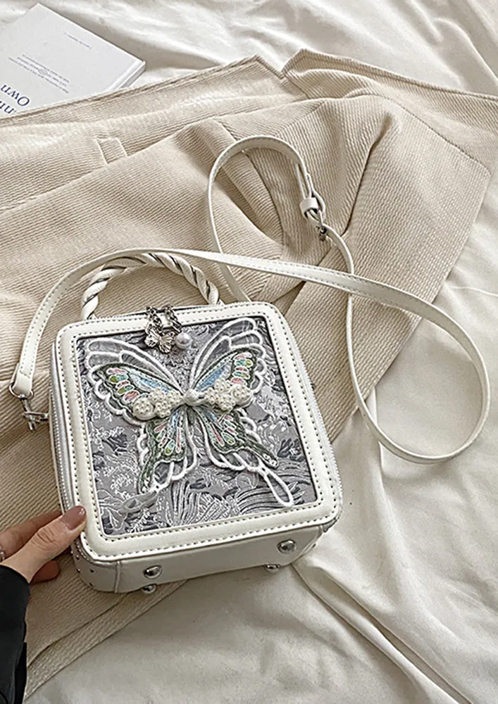 BUTTERFLY-SHAPED APPLIQUE CROSSBODY BAG