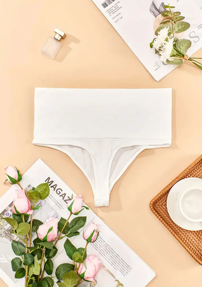 White Plus Size Shaping Hipster Brief