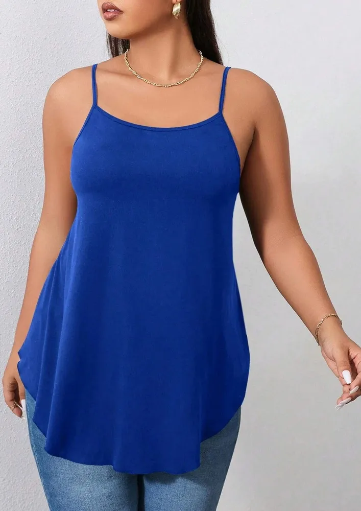 Blue Plus Size Cami Top