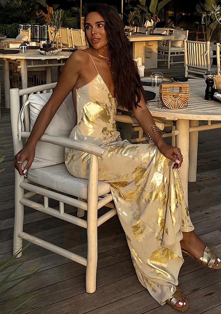 GOLD PARTY MAXI DRESS