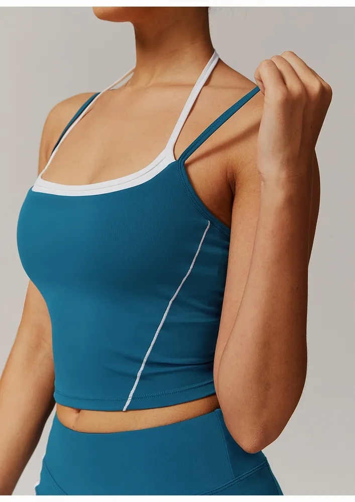 Blue Monochrome Sports Top