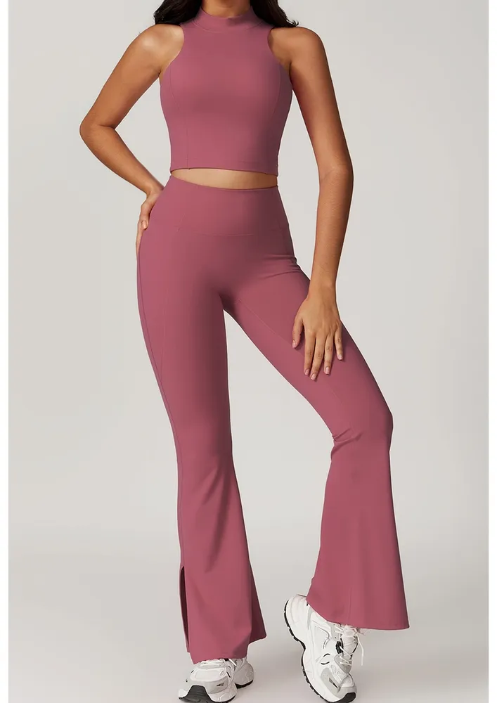 Slit-hem Activewear Flare Pants