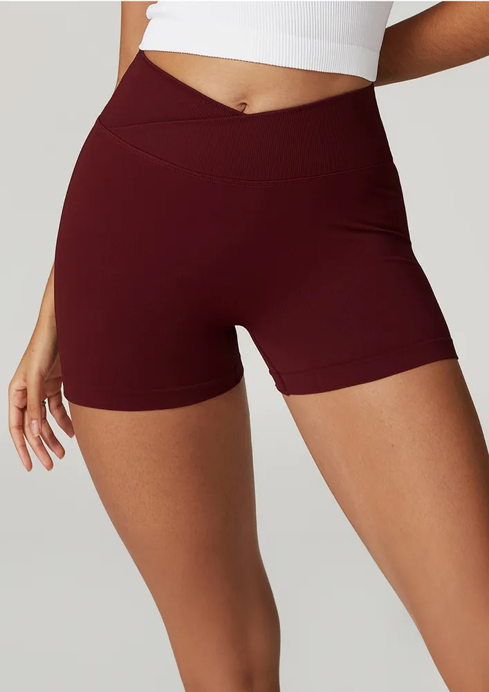 Deep Red Quick-dry Sports Shorts