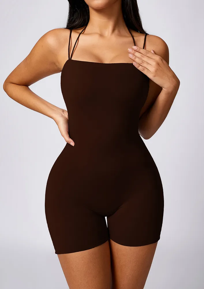 Strappy Lightly Padded Sports Playsuit