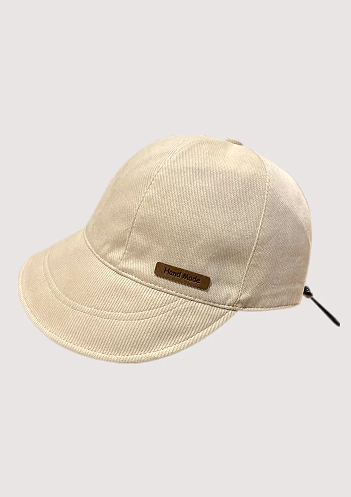 BEIGE COTTON TWILL CAP