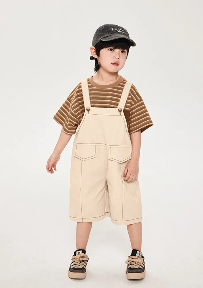 Boys Mid-calf Length Dungaree