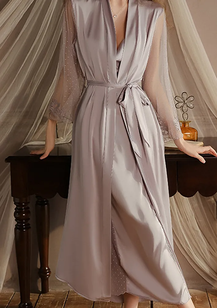 Free Size Purple Nightwear Robe