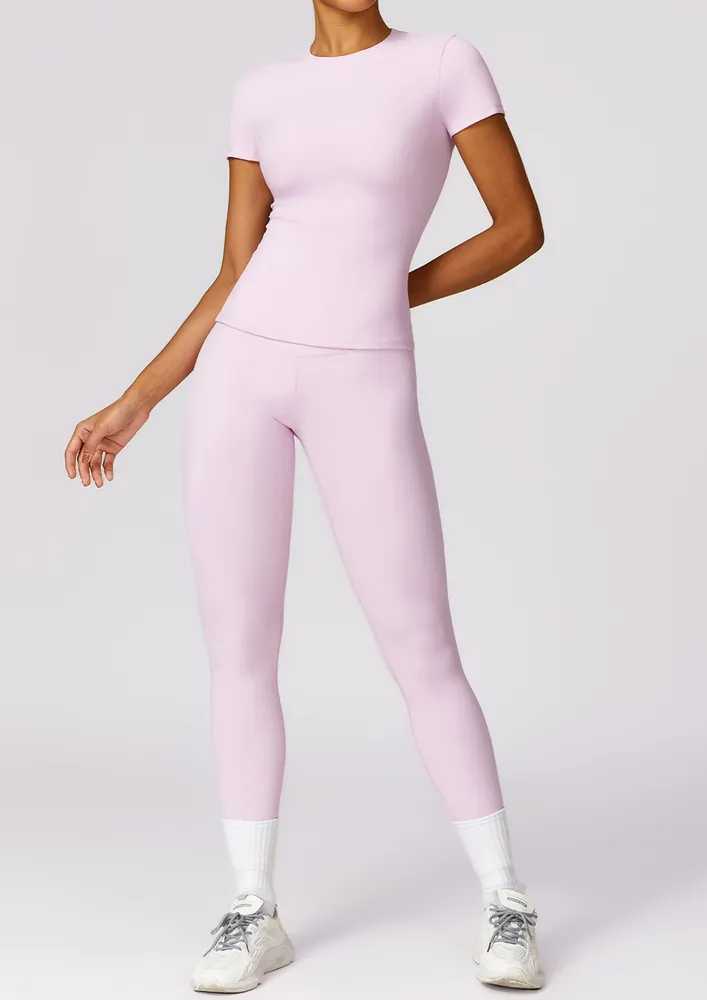 Solid Mock Neck Sports Top