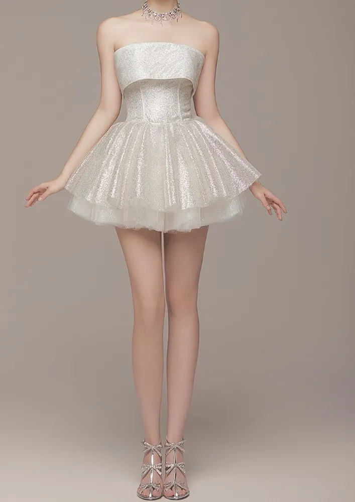 Shimmery Bandeau Dress