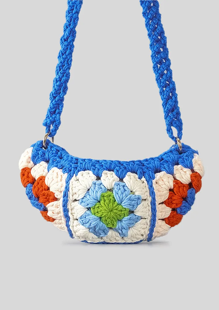 GRANNY SQUARE CROCHET CROSSBODY BAG