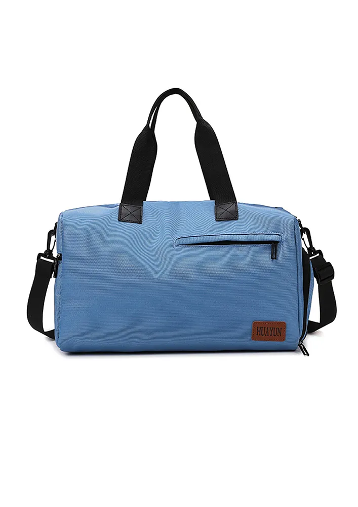 BLUE MULTIPLE COMPARTMENTS DUFFLE BAG