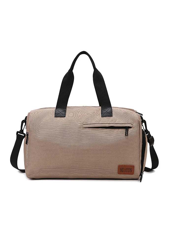 KHAKI MULTIPLE COMPARTMENTS DUFFLE BAG