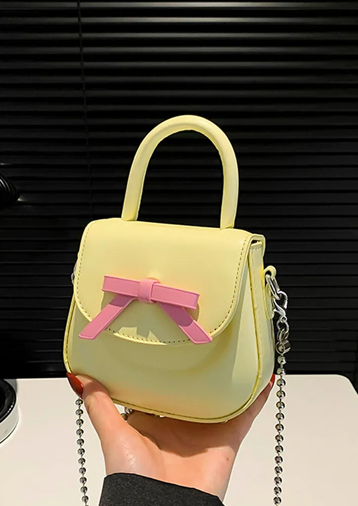 YELLOW MINI CROSSBODY SADDLE BAG