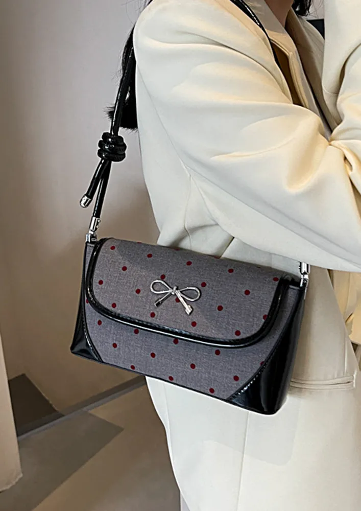 POLKA DOT PATTERN SHOULDER BAG