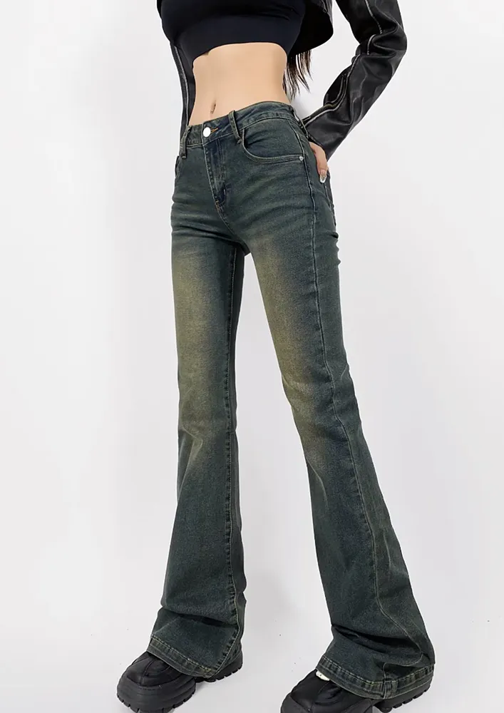 VINTAGE BLUE FLARED RETRO JEANS