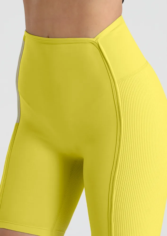 Yellow High-rise Activewear Shorts