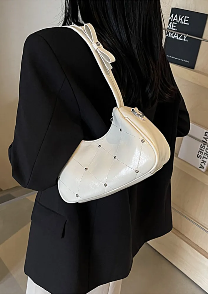 OFF-WHITE STUDDED SHOULDER BAG