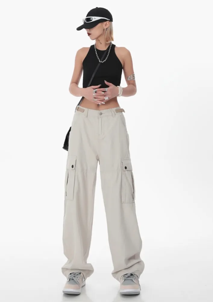 Cargo Pants With Adjustable Side Buckles