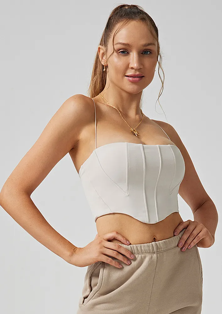 Apricot Cropped Sports Corset