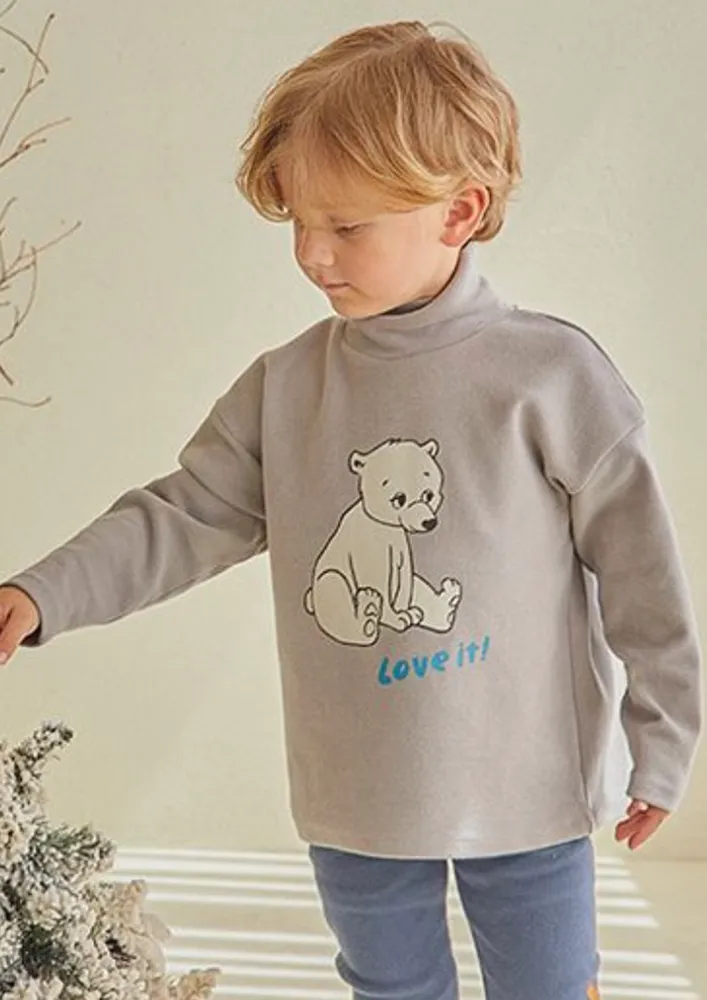 Grey Boys Graphic Top
