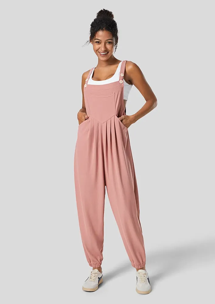 Pink Tapered Fit Jumpsuit