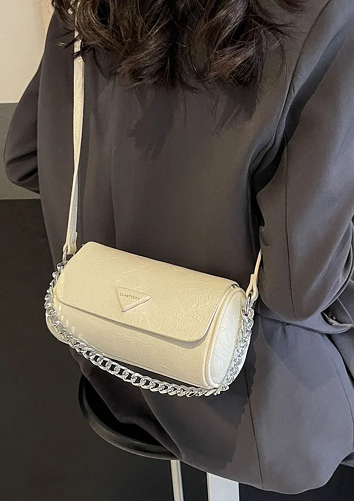 OFF-WHITE CHAIN DECOR CROSSBODY BAG