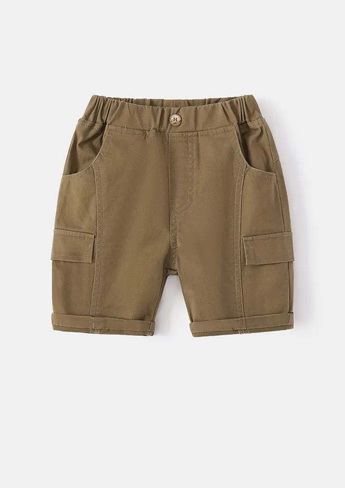 Boys High-rise Slip-on Shorts