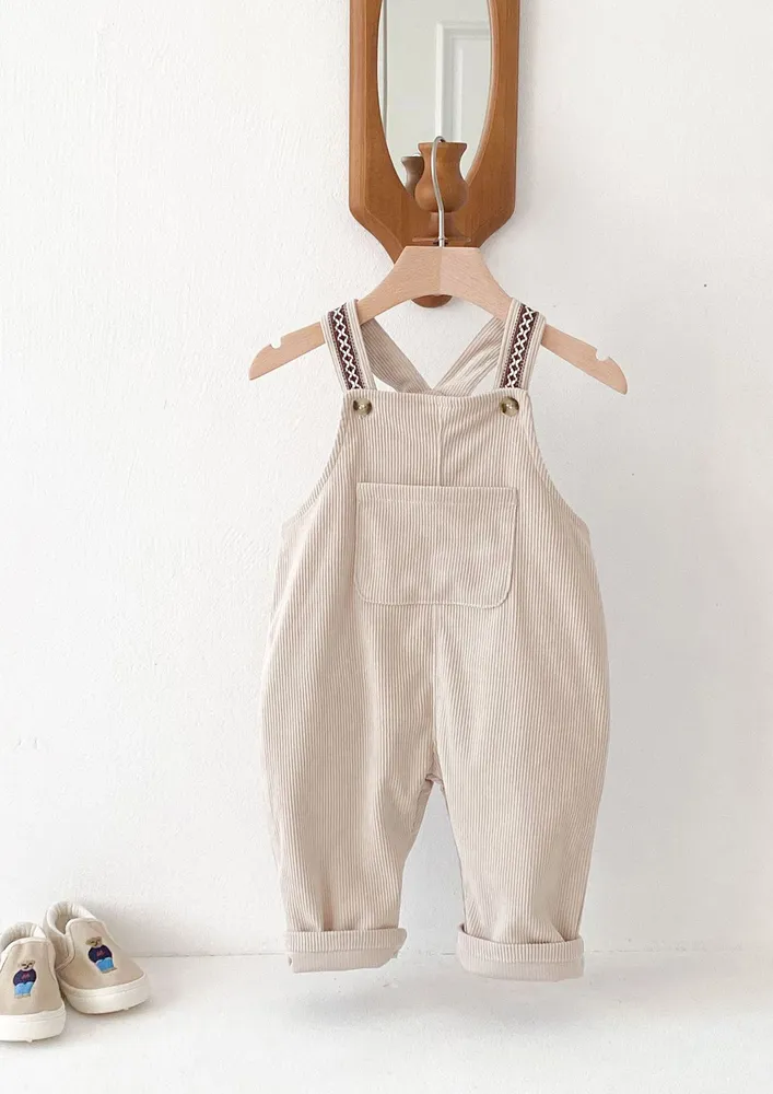 Unisex Kidswear Patch Pocket Dungaree